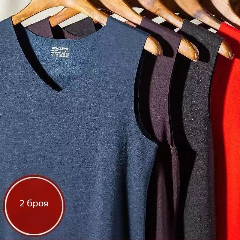 Мъжки полиестерен топъл жилет, V-образно деколте, базов слой, еднослоен, средна дебелина 161-180 g/m²
