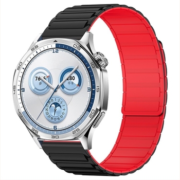 Силиконова магнитна каишка за часовник, 22 мм, съвместима с Huawei GT3/GT4/GT5 и Samsung Watch, дизайн с три топчета