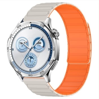 Силиконова магнитна каишка за часовник, 22 мм, съвместима с Huawei GT3/GT4/GT5 и Samsung Watch, дизайн с три топчета