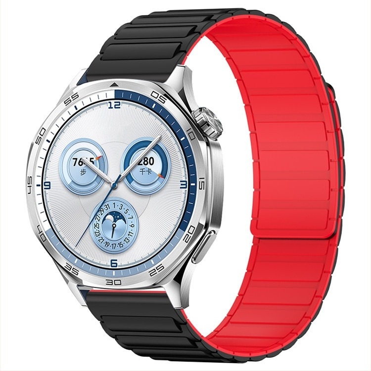 Силиконова магнитна каишка за часовник, 22 мм, съвместима с Huawei GT3/GT4/GT5 и Samsung Watch, дизайн с три топчета