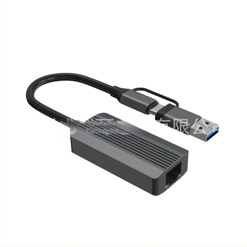 USB-C/USB 3.0 към RJ-45 гигабитен Ethernet адаптер – без драйвери, 10/100/1000 Mbps