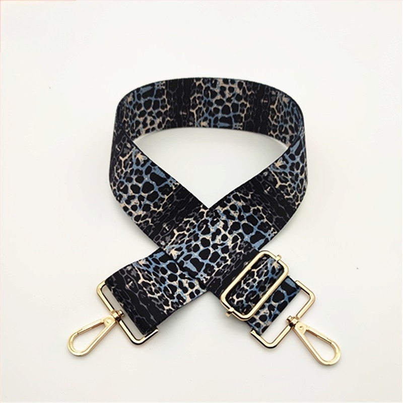 Презрамка за чанти с леопардов принт – широка презрамка за смяна, дълга презрамка за дамски чанти и раници, полиестер, пролет 2024