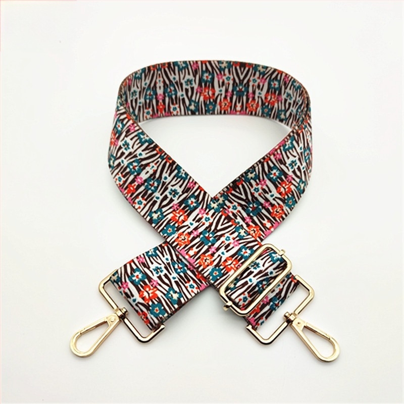 Презрамка за чанти с леопардов принт – широка презрамка за смяна, дълга презрамка за дамски чанти и раници, полиестер, пролет 2024