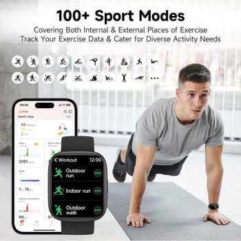 Смарт часовник със AMOLED екран, Bluetooth обаждания, мониторинг на сърдечната честота, следене на съня, измерване на крачките