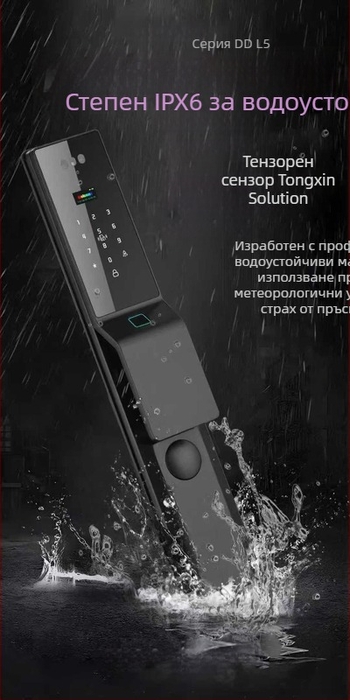 Yue Ling смарт заключване със 3D разпознаване на лице, венозна идентификация на длан и отпечатък, модел L5 (DM-21F), възможност за персонализация