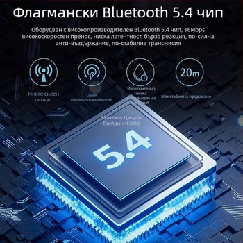 Bluetooth USB адаптер за слушалки, мишка и аудио — без драйвери; Bluetooth 5.0/5.1/5.3; обхват до 20 м; Huawei чип