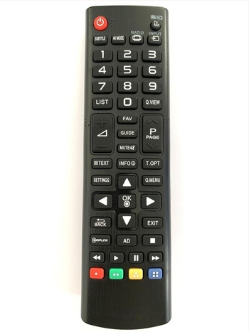 Дистанционно за LG LCD телевизор AKB73715603 — HJ, ABS материал, 2xAAA батерии, обхват 12–15 м