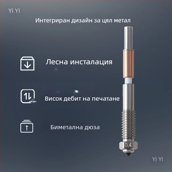 Дюза за покритие за 3D принтер - двойно метално покритие (Марка: Other; Модел: Default Option; Тип: Other)