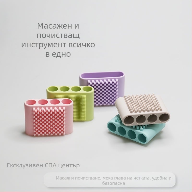 Very clever силиконова ръкавица за тяло с четири пръста за кучета — четка за гръб, душ гъба, анти-изплъзване, опаковка 150 бр.