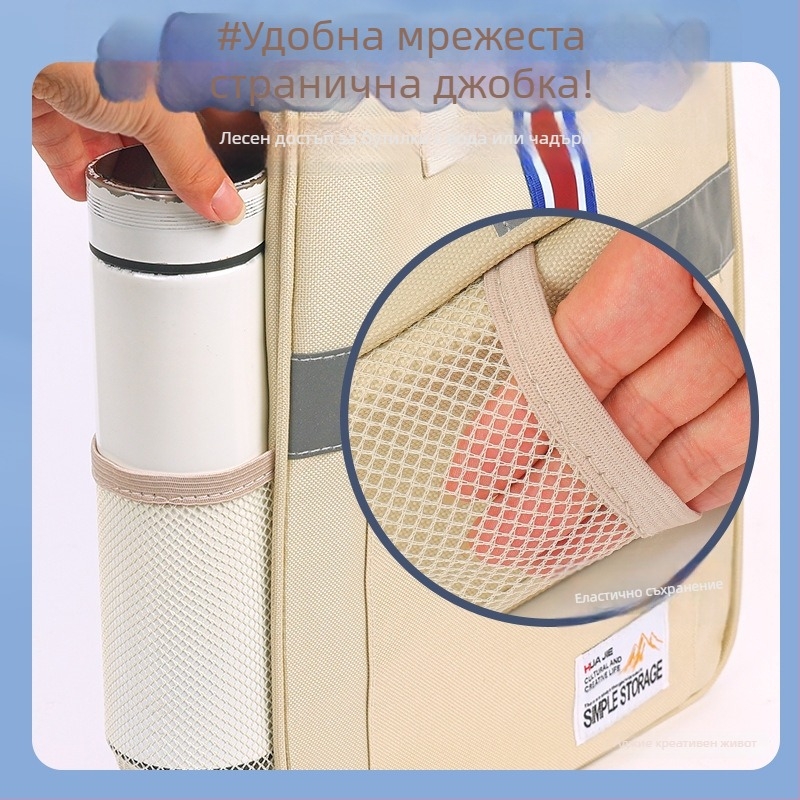 Учебна чанта с цип, карикатурна форма, Oxford плат, за ученици