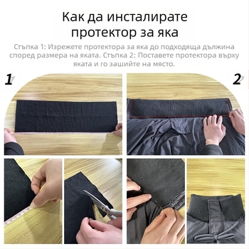 Памучно подплатено яке в корейски стил със устойчива на замърсяване яка; сваляема и пераща се яка за поддържане на чистота през есенно-зимния сезон