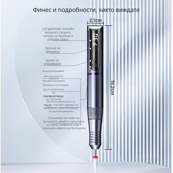 Преносима писалка за маникюр и шлайфане на нокти – дълготрайна, DF115, Duofu, произход Шенжен, домашна марка, не е внос