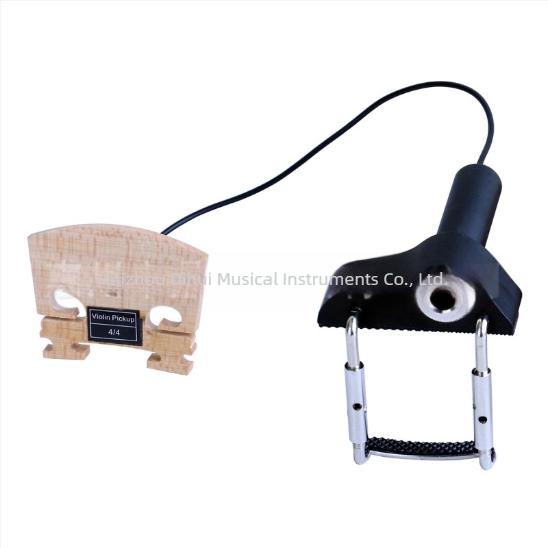 Пикап за цигулка CV-19, външен пиезоелектрически сензор, регулируем регулатор на звука, материал: пластмаса/метал