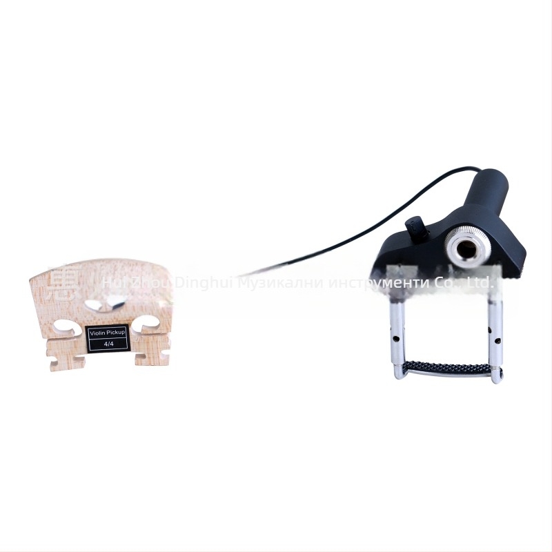 Пикап за цигулка CV-19, външен пиезоелектрически сензор, регулируем регулатор на звука, материал: пластмаса/метал