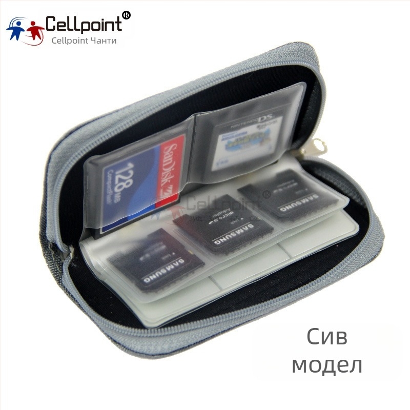 Многофункционален организатор за памет карти с 22 слота – PVC, серия Cellpoint, разширение и съхранение