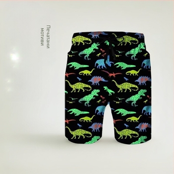 Мъжки плажни шорти с 3D принт, бързосъхнещи, минималистичен принт, полиестер 80% в смес с химично влакно, лято 2023