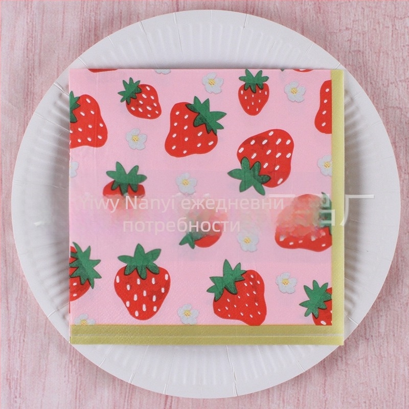 Салфетка със скандинавски стил тропически принт на джунглата, 3-пластова, първична дървесна пулпа, 20 листа, 70 г, печат на лого наличен