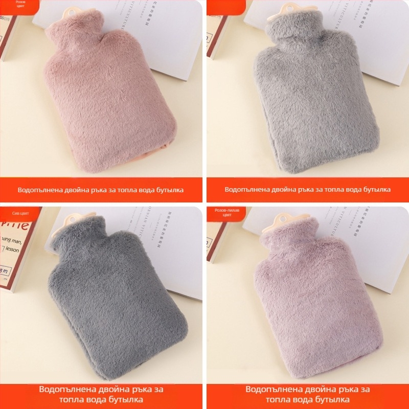 Плюшена бутилка с гореща вода, симпатичен дизайн; висококачествен PVC с висока плътност; отопляване чрез пълнене с вода; многофункционална за ръце, крака, талия, корем, глава и гръб; двойно приложение, горещо и студено.