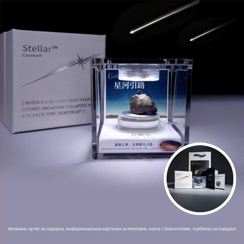 Campo висулка от оливен метеорит, железен метеорит, геометрична форма, образец за подарък