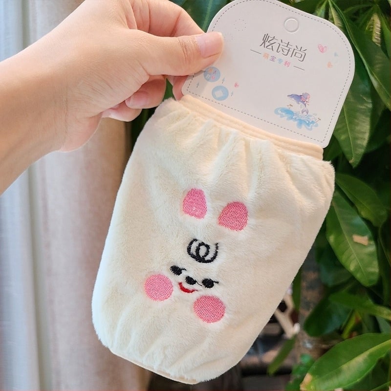 Детски дълги предпазни ръкави с котешка бродерия, плюшена полар флийс материя, карикатурен дизайн, есен-зима, за деца 3–13 г