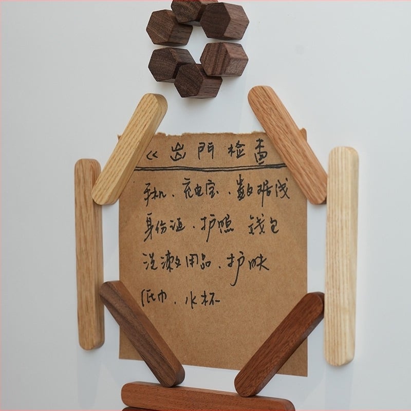 Дървен декоративен магнит за хладилник с табло за съобщения, прост стил, Beauty Room