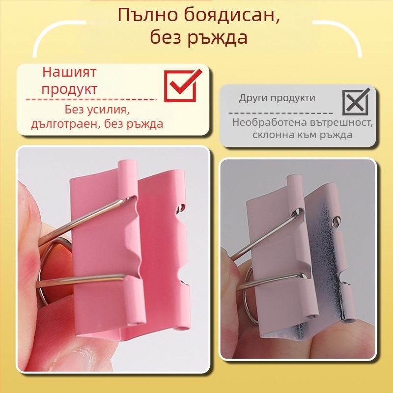 Клипс за документи, метална конструкция, модел LCT5561, опаковка тип барел