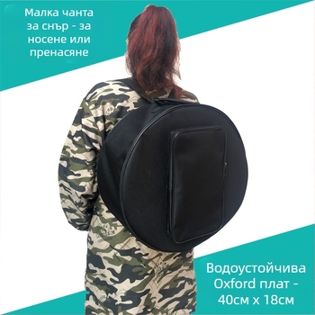 Чанта за барабан (snare drum) от Oxford плат, подплатена еднослойно, водоустойчива и износоустойчива, презрамка с извита форма, конвексен джоб, солиден цвят