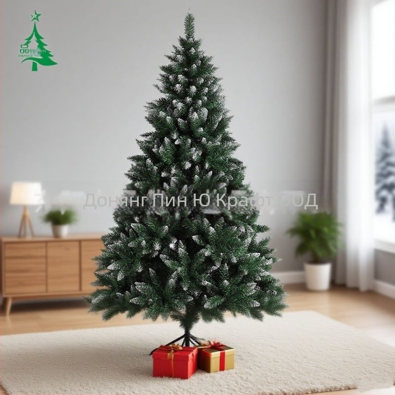 Коледно дърво за настолна декорация; марка Pinyou; материал: PVC с антикорозионно желязо; опаковка: единична картонена кутия