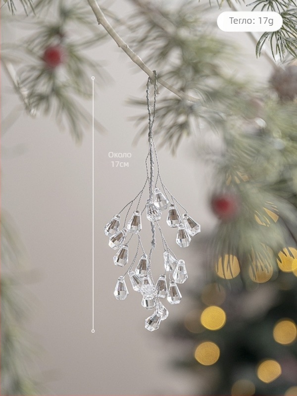 Акрилни коледни висулки за елха за атмосферен декор — Материал: Акрил; Стилове: корейски стил, класически, модерeн минимализъм, модерно изкуство, лайт лъкс; Подходящо за Коледа; Без IP лиценз