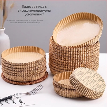 Пекарска хартия за печене с ламинирано покритие и маслоустойчива основа – сурова дървесна пулпа, подходяща за пица, торти и хляб, марка Giant Cat