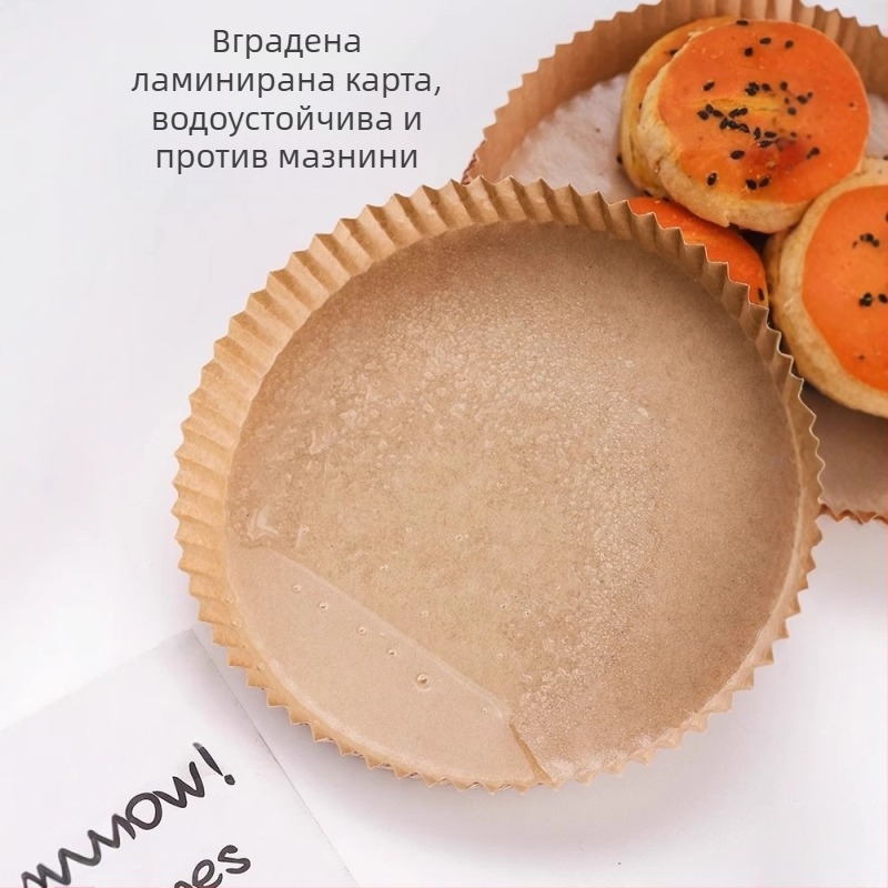 Пекарска хартия за печене с ламинирано покритие и маслоустойчива основа – сурова дървесна пулпа, подходяща за пица, торти и хляб, марка Giant Cat