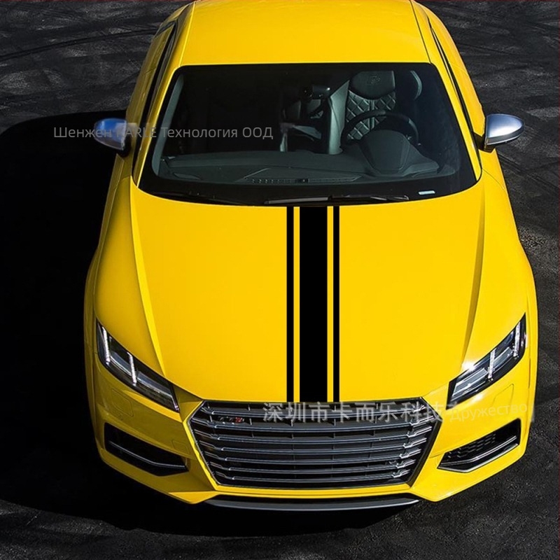 PVC автомобилен стикер за капак — дълга лента самозалепващи декали за кант на вратите, регулируема дължина и широчина