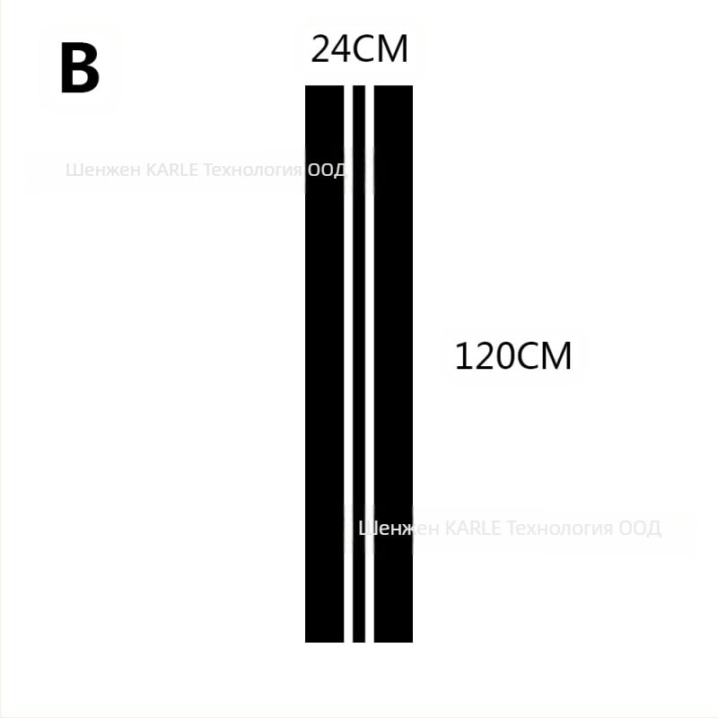 PVC автомобилен стикер за капак — дълга лента самозалепващи декали за кант на вратите, регулируема дължина и широчина