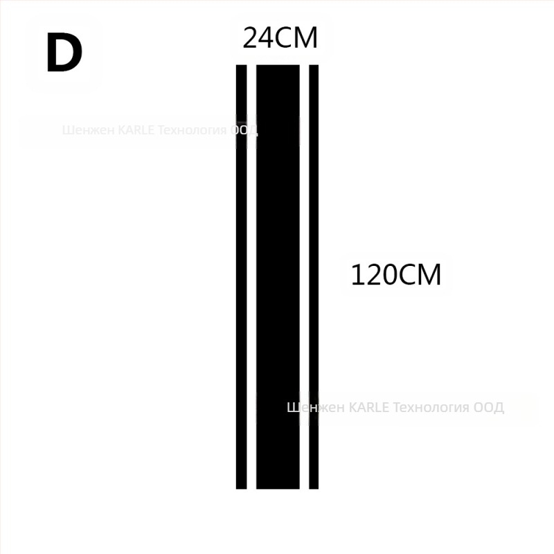 PVC автомобилен стикер за капак — дълга лента самозалепващи декали за кант на вратите, регулируема дължина и широчина
