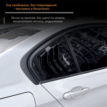 Декоративна лепенка за BMW 3 серия (E90/F30/G20), AMP-Z ABS материал, карбонова текстура, монтаж с лепило