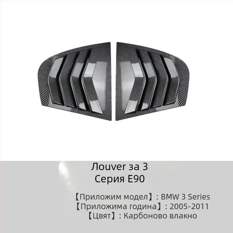 Декоративна лепенка за BMW 3 серия (E90/F30/G20), AMP-Z ABS материал, карбонова текстура, монтаж с лепило