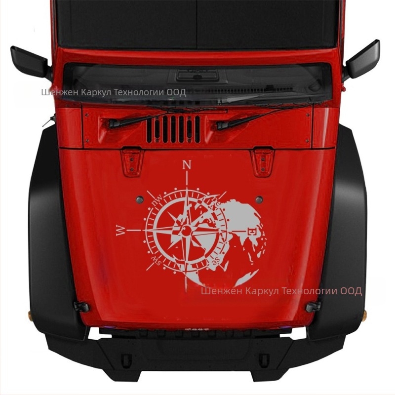 Karlor Compass лепящ стикер за капака на Jeep Wrangler – PVC автомобилен декор