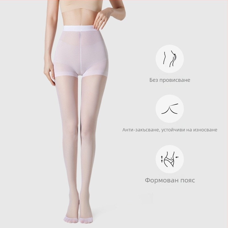 Женски танцови колготки Velvet – анти-цепване, еднотонен модел, 50D, полиестер 50–70%