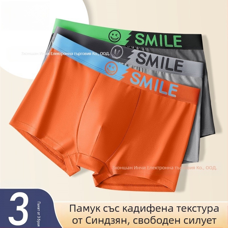 Мъжки боксерки – антибактериални, спортни и дишащи; материя: 95–100% памук; вътрешна подплата за чатала: 95–100% вискоза; модел: блок с букви/текст; средна талия