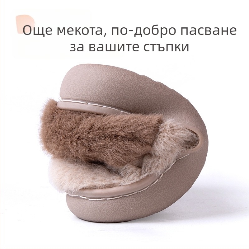 Детски пантофи от флийс, унисекс, за деца 1–6 г., карикатурен модел, подметка TPR