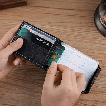 Калъф за шофьорска книжка от PU кожа, унисекс, множество джобове за карти, Geustos, урбан минимализъм