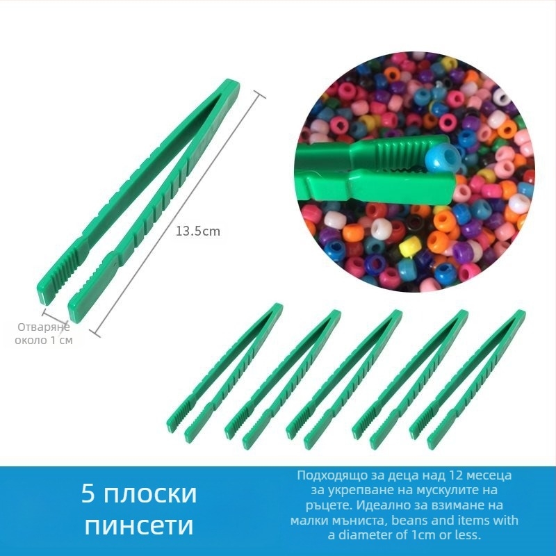 Монтессори образователна играчка: метални щипки за фина моторика, щипки за научни наблюдения, възраст 0-2 години