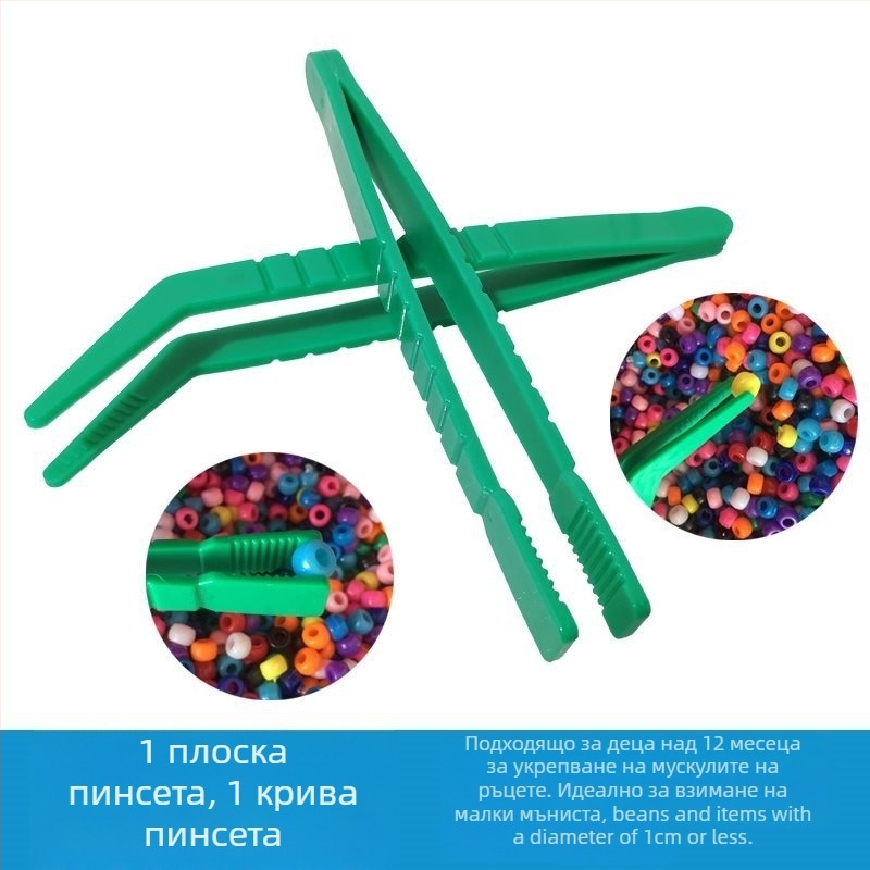 Монтессори образователна играчка: метални щипки за фина моторика, щипки за научни наблюдения, възраст 0-2 години