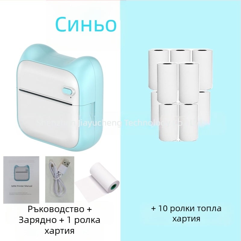 GOTOOGO 57mm USB термален фото принтер – преносим джобен принтер за ученици, съвместим с Android и iOS