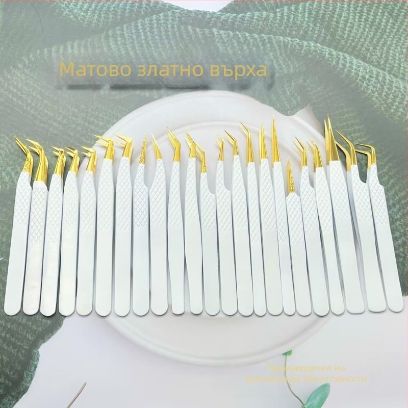 Пинсети за мигли – остър връх, антистатични, неръждаема стомана