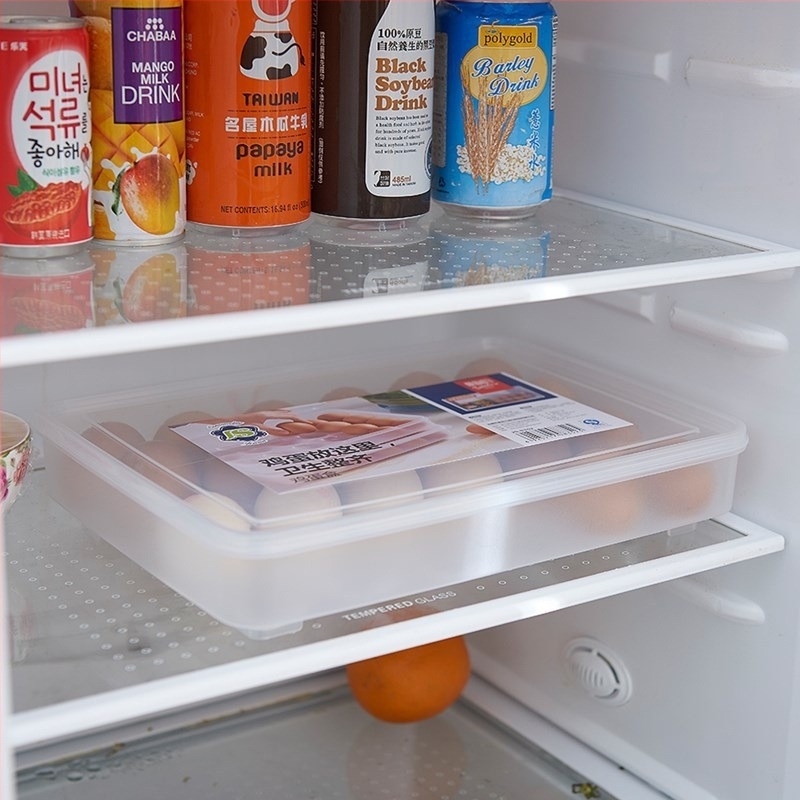 Кутия за яйца, пластмасова, еднослойна, правоъгълна, японски стил, запазване на свежестта