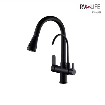 Кран за гореща и студена вода - неръждаема стомана, медено клапаново ядро, монтиран на повърхността, 90°C