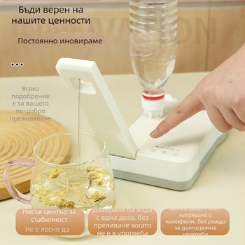 Чайник с помпа за мигновено нагряване на вода, пластмасов корпус, механично управление, захранване чрез кабел, мини стил/карикатура, модел 1