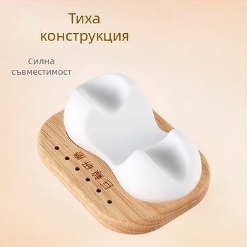 Държач за маникюрни инструменти с дървена основа и силиконова повърхност за съхранение — JJ