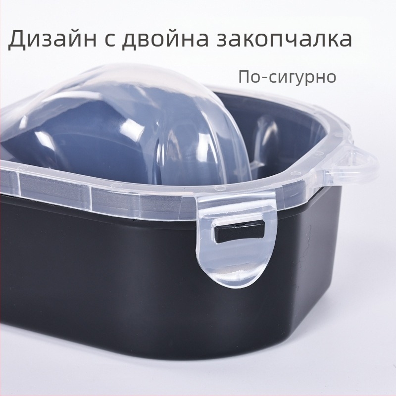 Маникюрна купа за накисване на ръце, пластмасова, с двойнослойна изолация и катарама, 250 gнетно съдържание, марка Jinzixiu